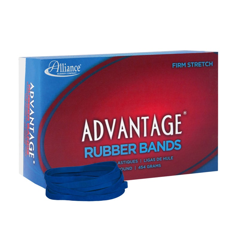 Alliance Rubber 54645 Advantage Rubber Bands Size #64, 1 lb Box Contains Approx. 300 Bands (3 1/2" x 1/4 ", Blue) - Image 2
